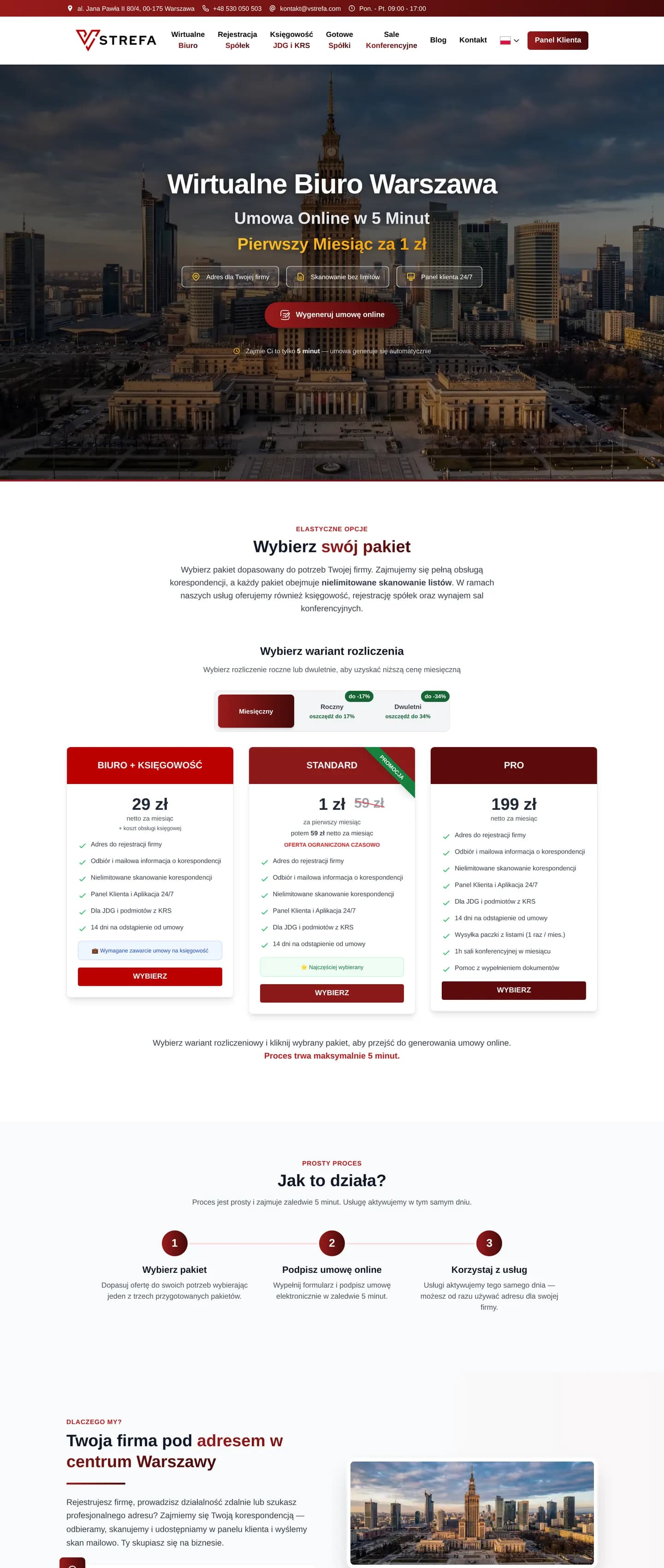 Strona vstrefa.com na komputerze